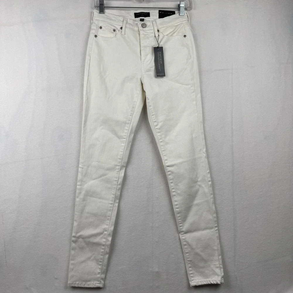 Banana Republic Sculpt Skinny Jeans Size 25/0 Mid Rise Stretch‎ Denim White NEW
